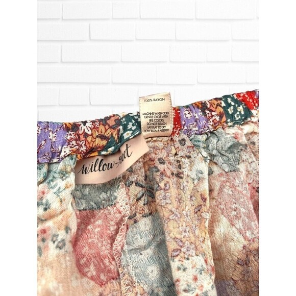 Willow + Root Women's X-large Long Sleeve Blouse Off the Shoulder Boho‎ Floral - Picture 9 of 9